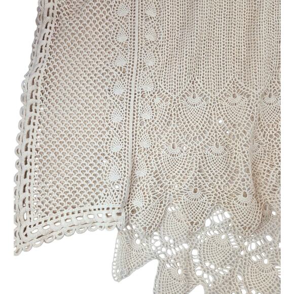 Sparrow by Anthropologie | Cream, Scalloped Crochet Poncho | Size XS/S - Picture 5 of 6